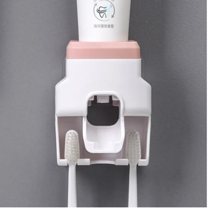 dispensador de creme dental e  escovas de dentes automático!